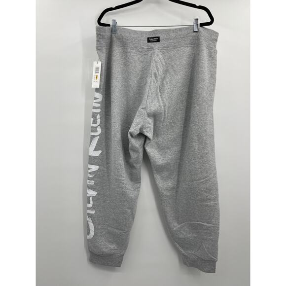 Calvin Klein Brushed Side Logo Performance Gray Jogger Pants Plus 3X NEW - Picture 3 of 15